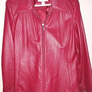 Worthington genuine lambskin red jacket, medium